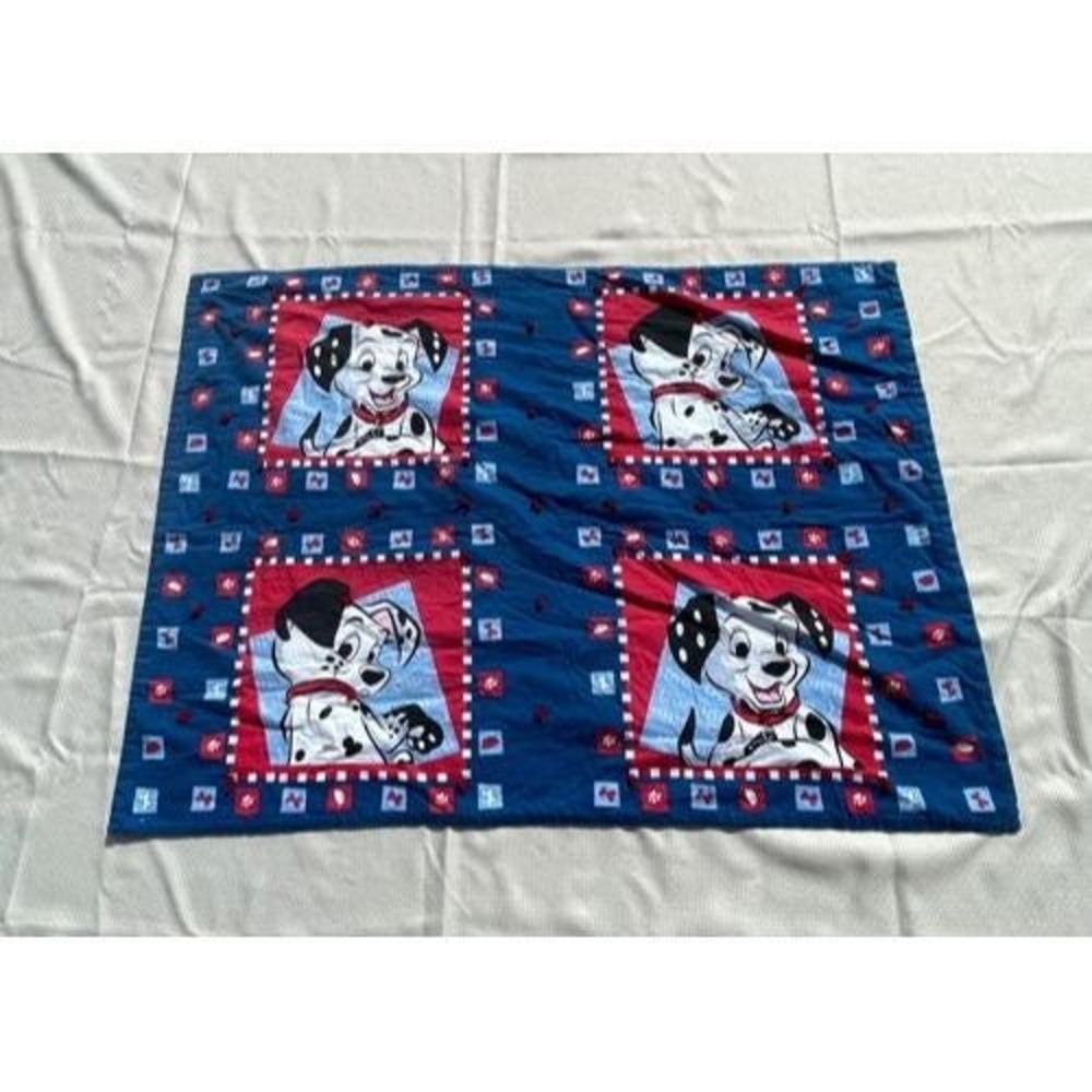 101 Dalmatians Crib Blanket Quilt 42" X 31" Disney Handmade